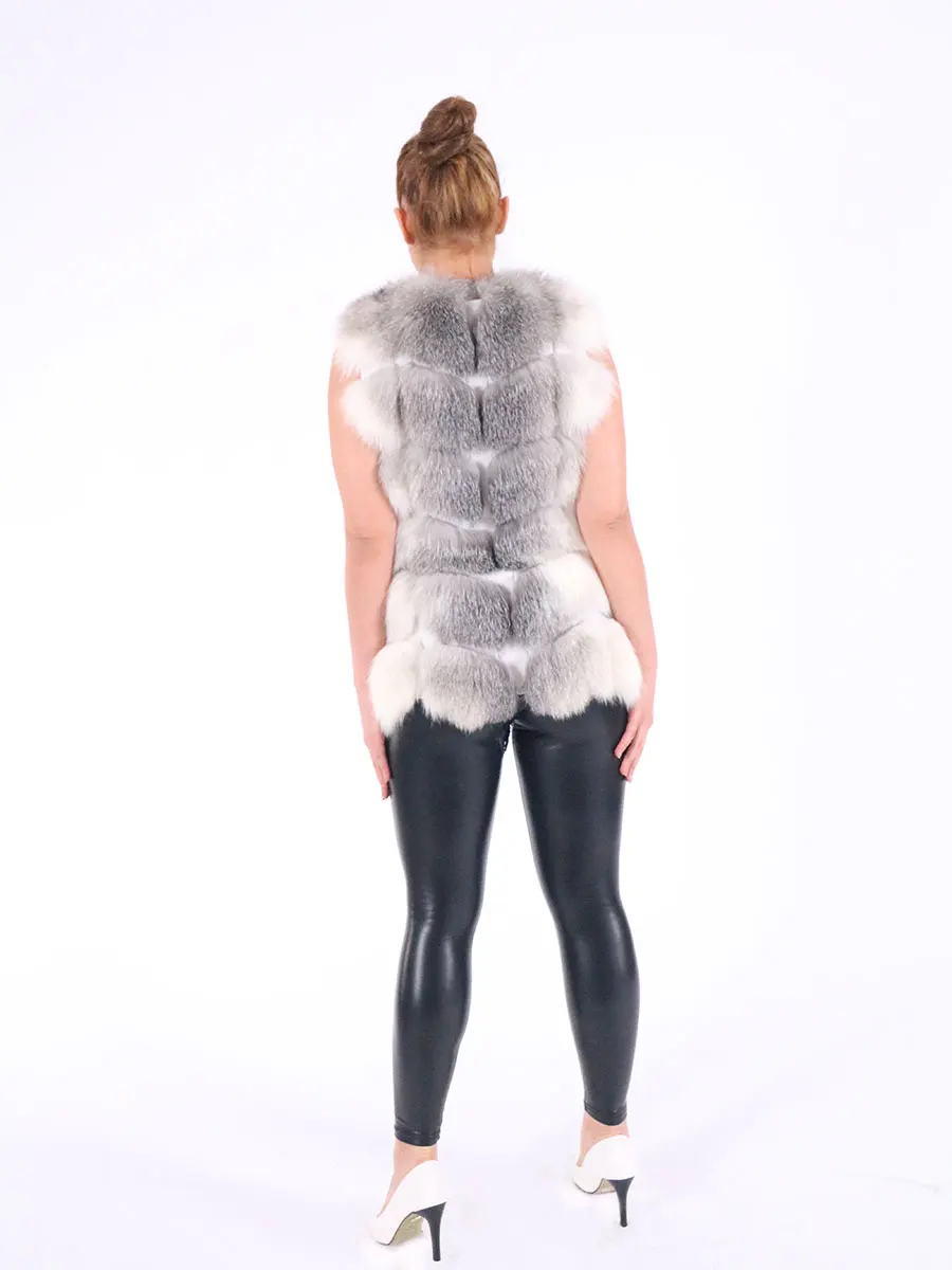 Women Genuine Sheepskin fur  With Real Fox Fur Vest Whole skin Natural Fox Fur Coat Luxury Outwear 2021 New Turkish Fashion