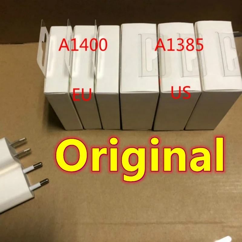 

10pcs/Lot Original EU US Plug A1400 A1385 A1399 USB Power Adapter Wall Travel Adapter with Retail box