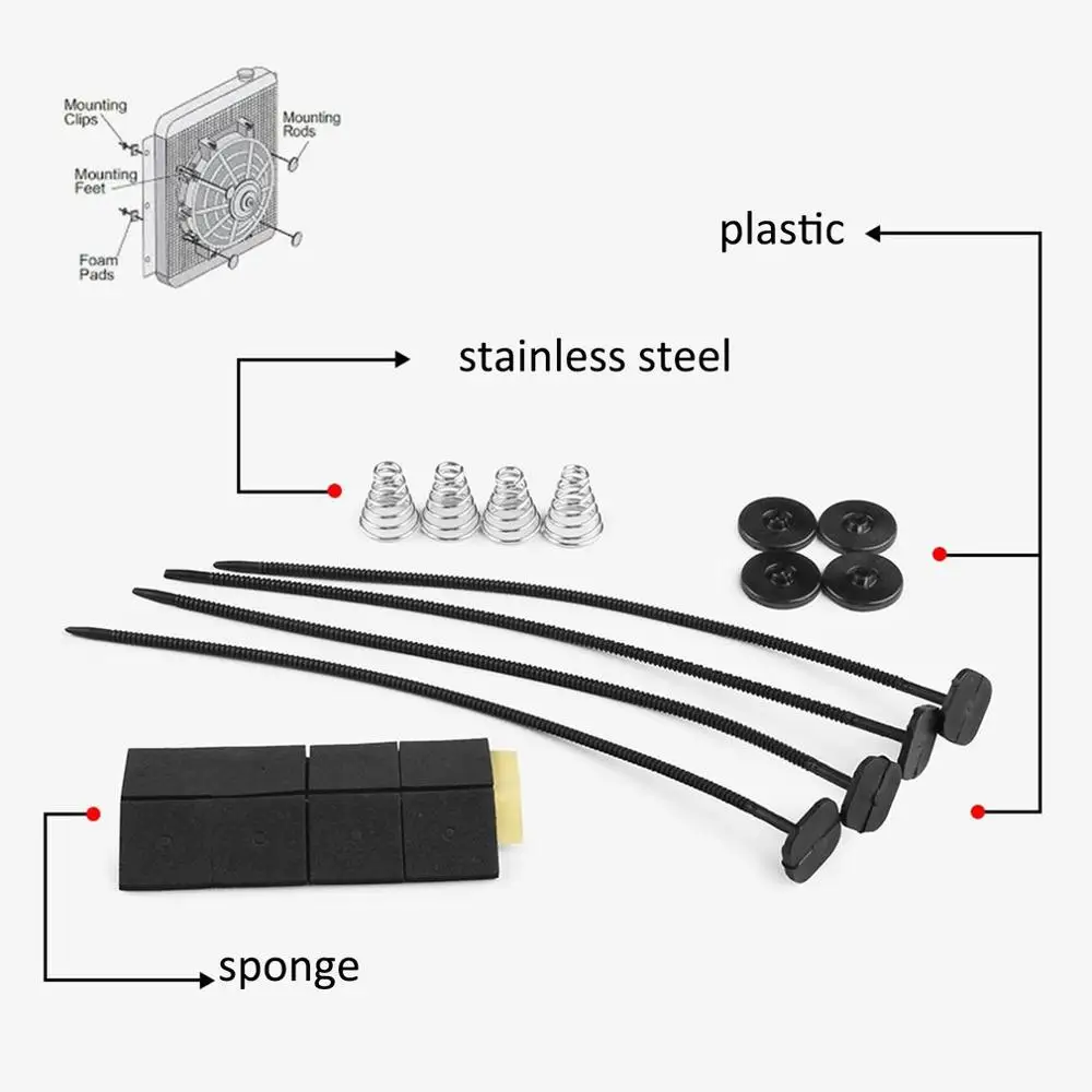 Монтажный радиатор для автомобиля универсальный электрический охлаждения