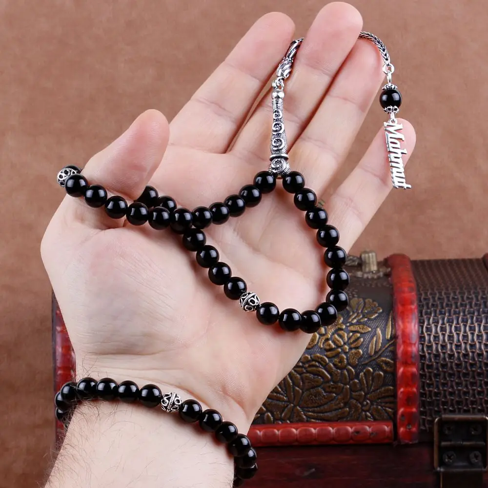 

Onyx Stone Rosary Bracelet Combine Fashion Turkish Premium Quality Handmade Jawelery