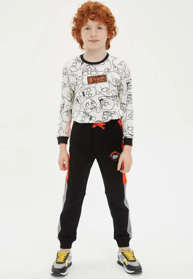 DeFacto/футболка с длинными рукавами для мальчиков Крутая Весенняя Футболка принтом