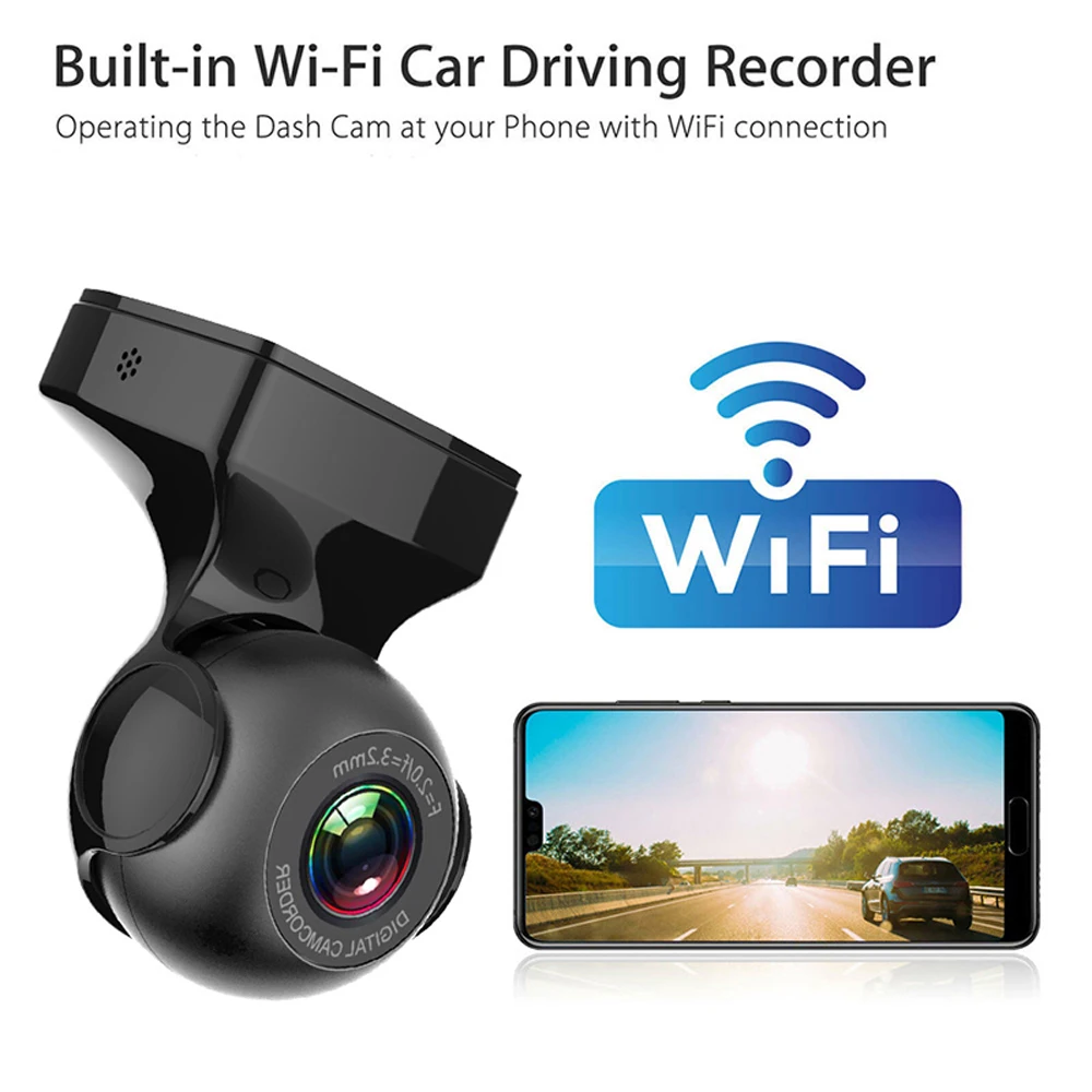 Wifi Smart Phone Car DVR Dash Camera Video Recorder 1080P Night Vision Loop Recording G-sensor 170° Wide Angle Dashcam Registrar |
