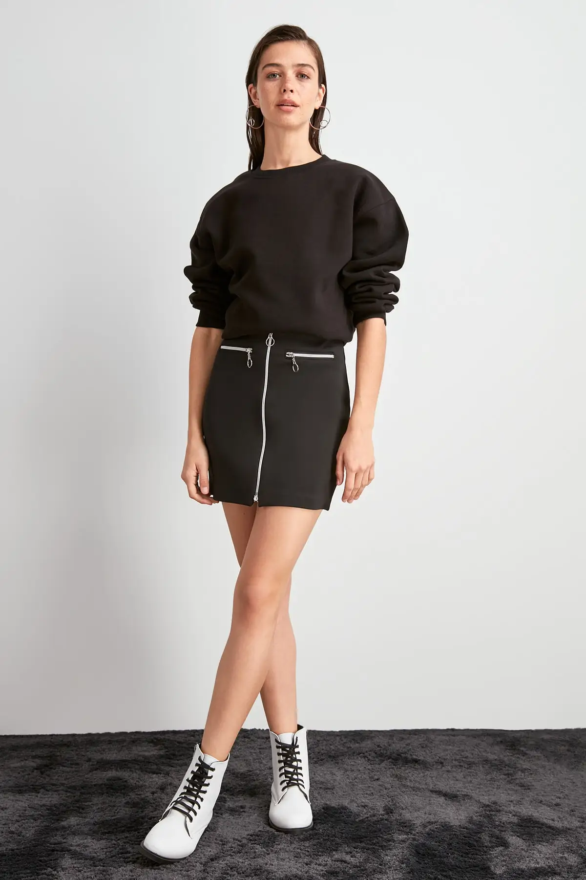 Trendyol трикотажная юбка на молнии TWOAW20ET0661|Женские юбки| |