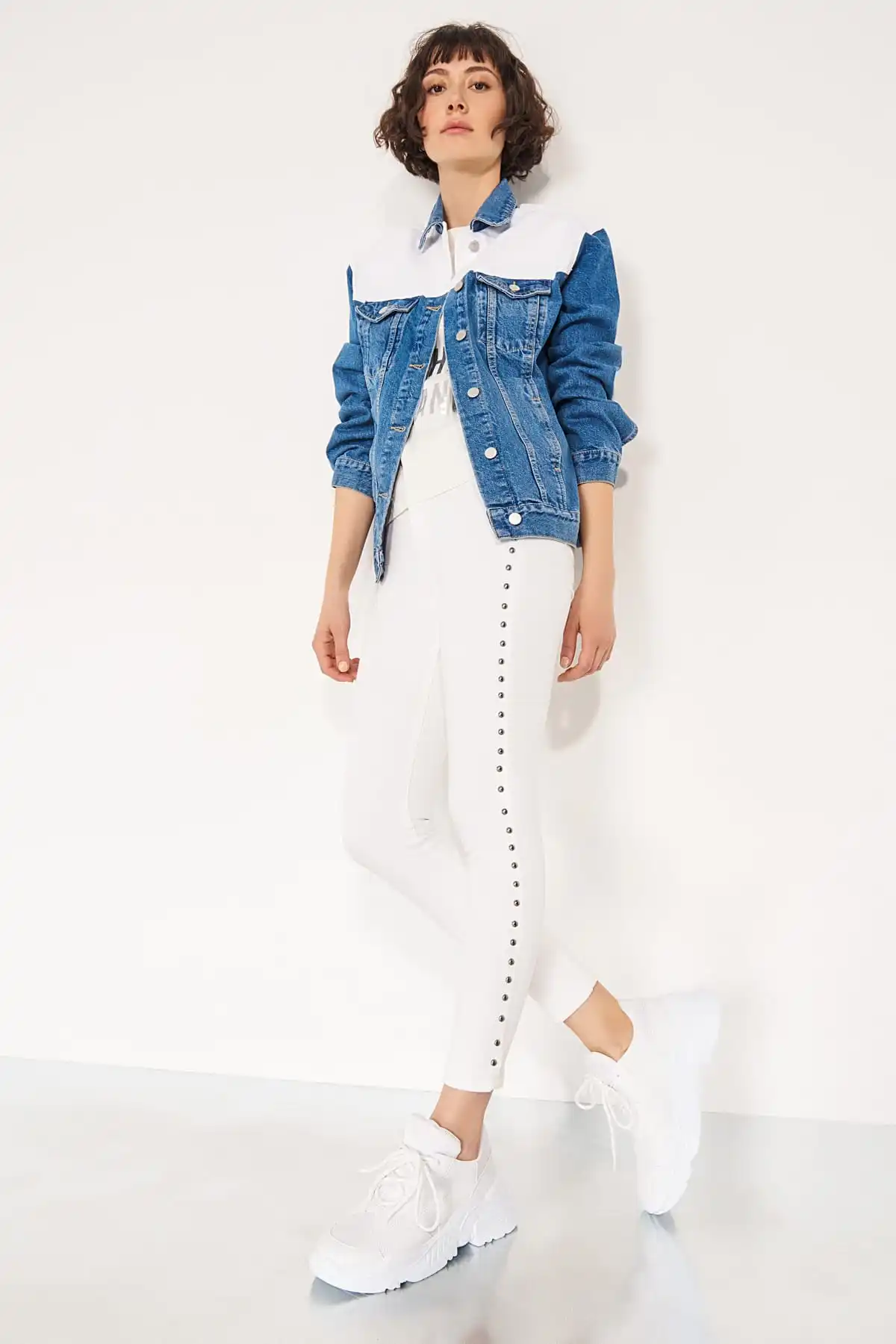 SOHO/женская повседневная обувь Женские кроссовки на шнуровке Белая женская