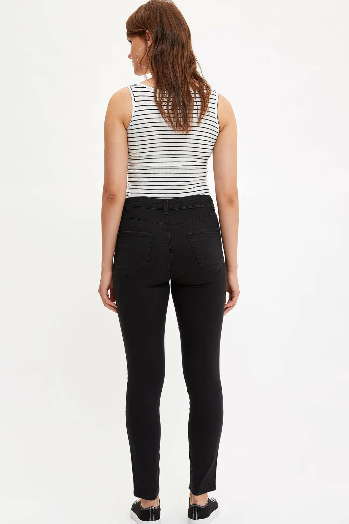 Женские джинсовые брюки DeFacto повседневные длинные эластичные джинсы со средней