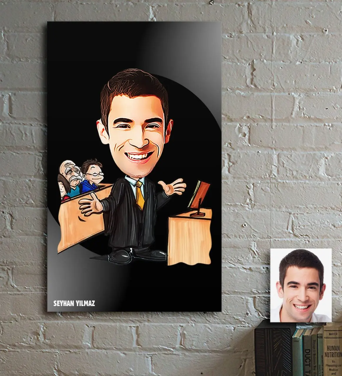 

Personalized Mr Attorney Cartoon Wooden Table-3