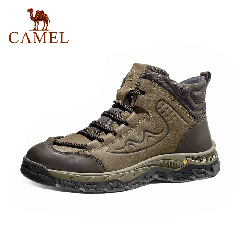 

CAMEL Waterproof Sneakers for Men Hiking Shoes Leather Trekking Boots Climbing Camping Hunting Mens Mountain Tactical Ankle Boot