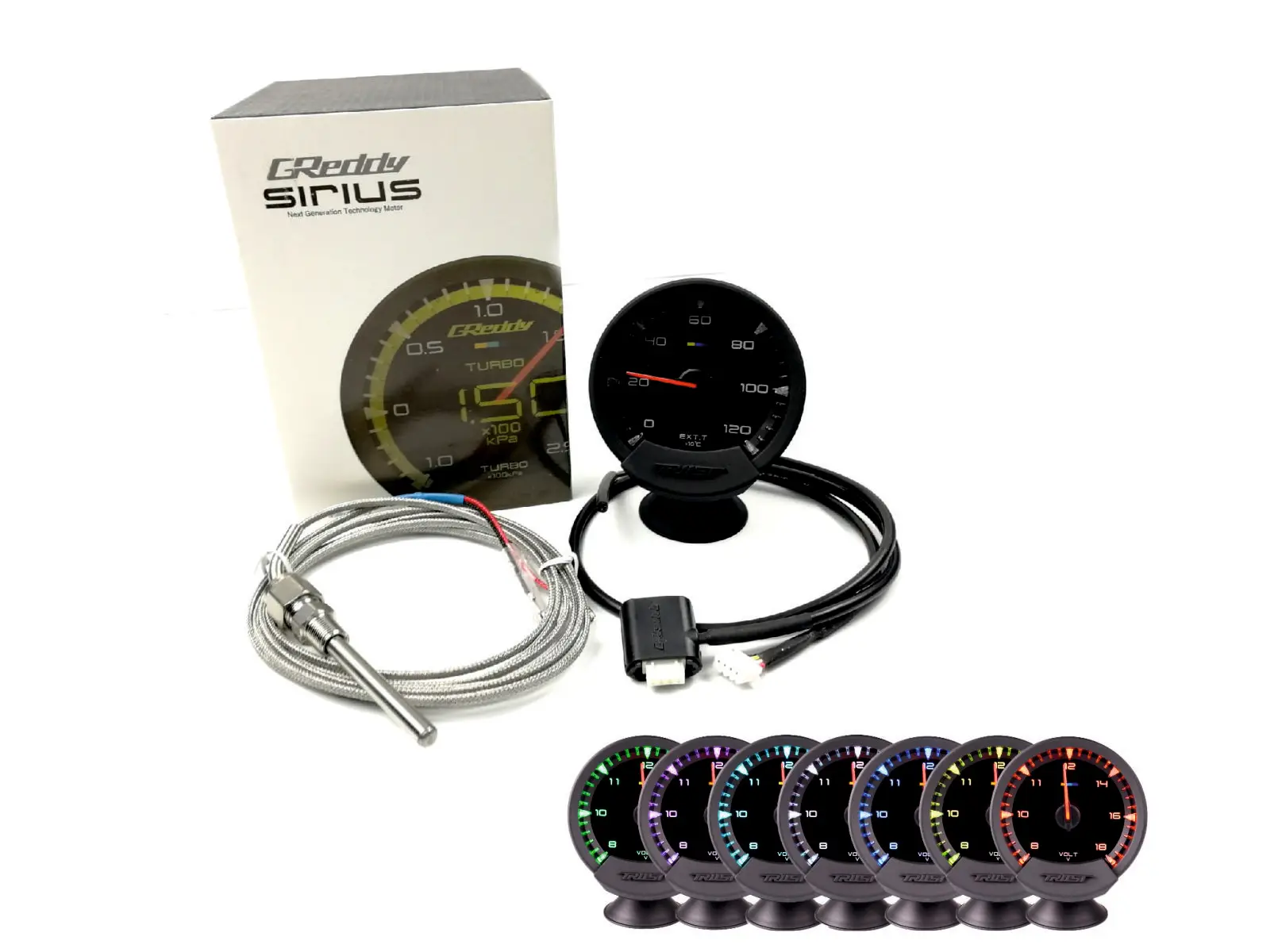 Датчик температуры выхлопа егт GReddI Sirius Meter Series Trust 7 Style|Измеритель выхлопа| |