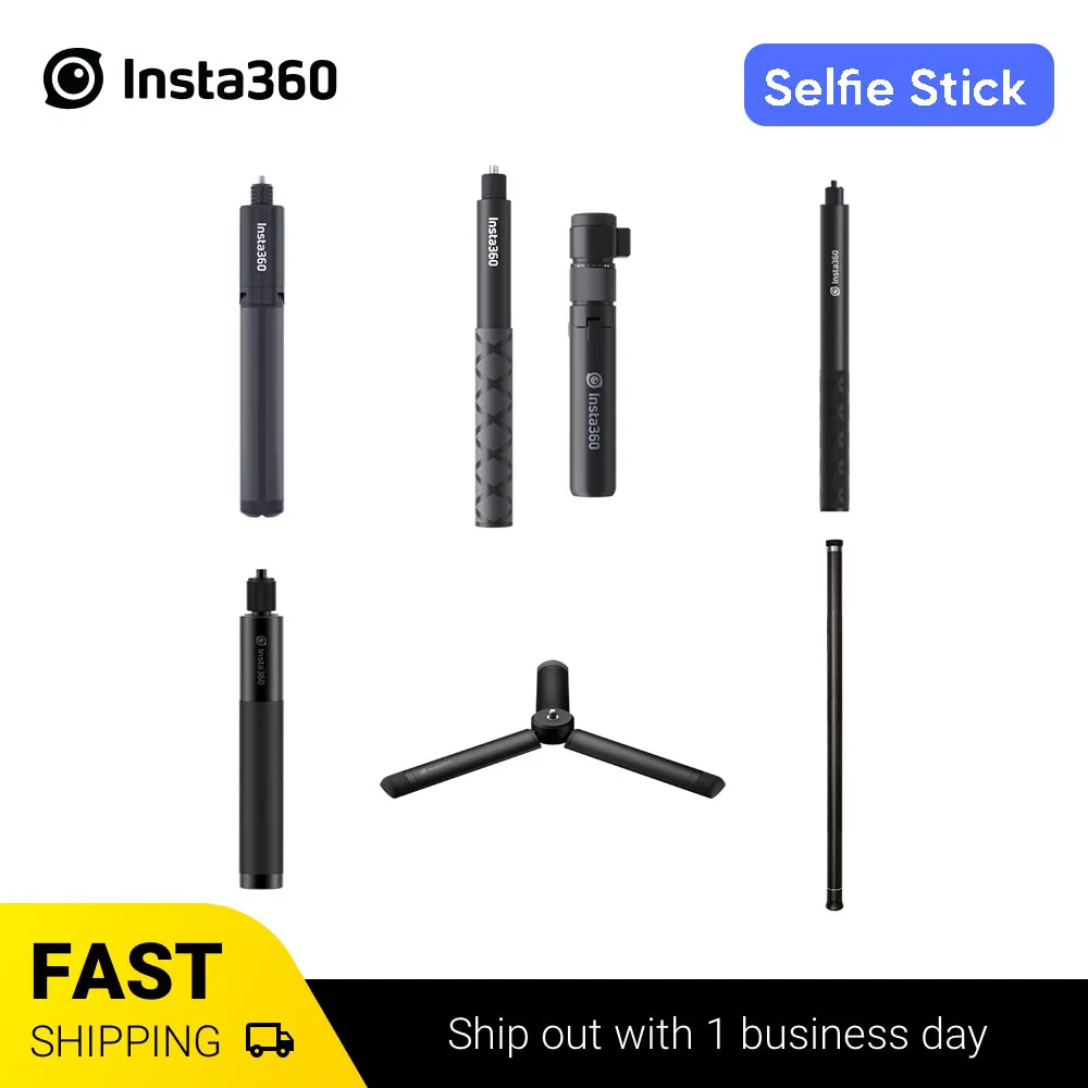 Insta360 70cm/120cm/300cm/2-in-1 Invisible Selfie Stick for GO 2 / ONE X2 / ONE R Action Cameras Accessories, Muti Sizes