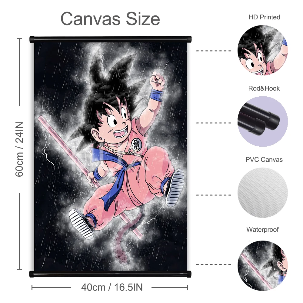 Классический Аниме свиток Драконий жемчуг зет Гоку джапан качество Картина на