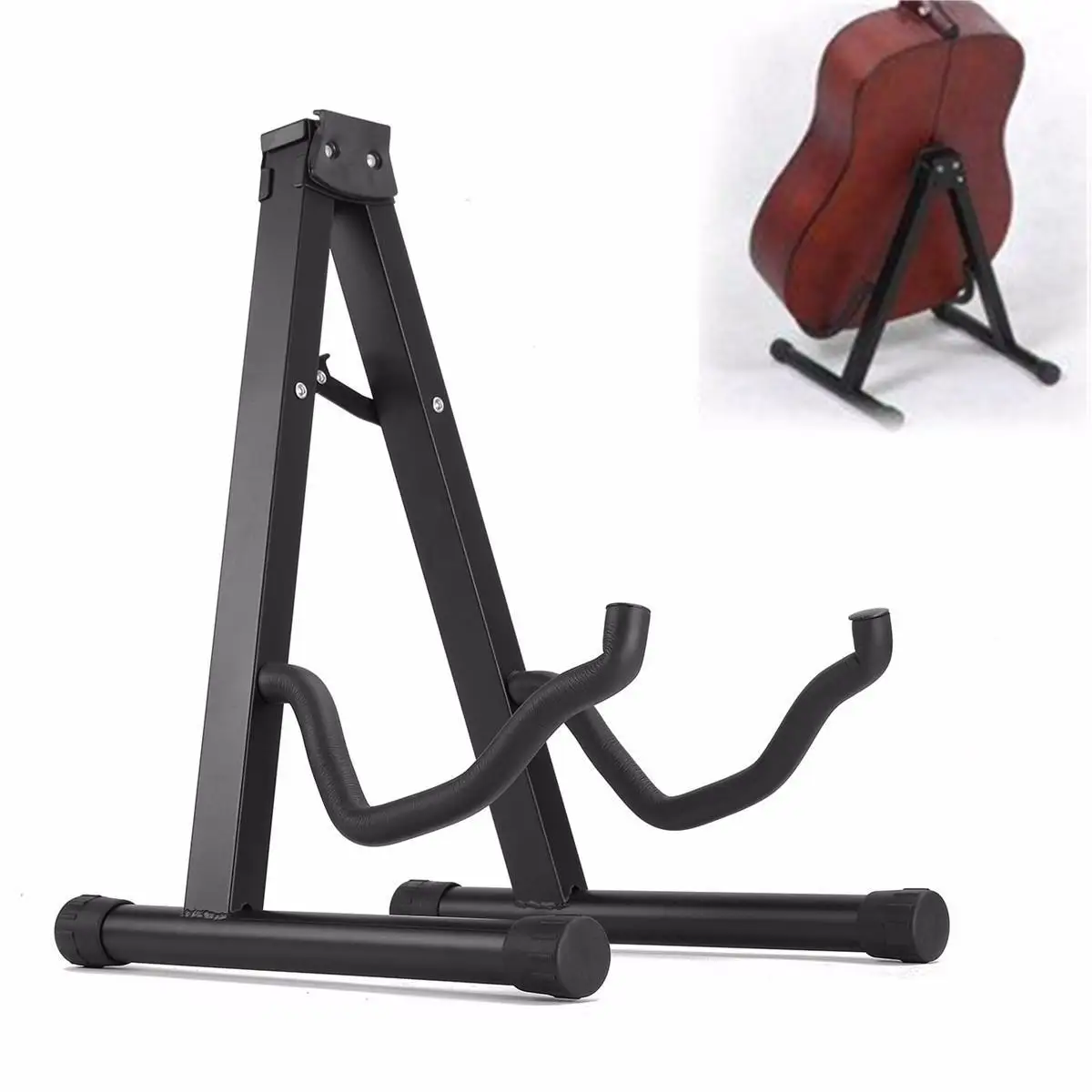 

Portable Universal Guitar Stand Black Folding Tripod Stand Acoustic Classical Electric Guitar Stand Bass Holder Multifunctional