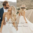 Lakshmigown Элегантное свадебное платье на одно плечо пляжное богемное свадебное Тюлевое длинное приемное свадебные платья 2022 Vestido Blanco Longo