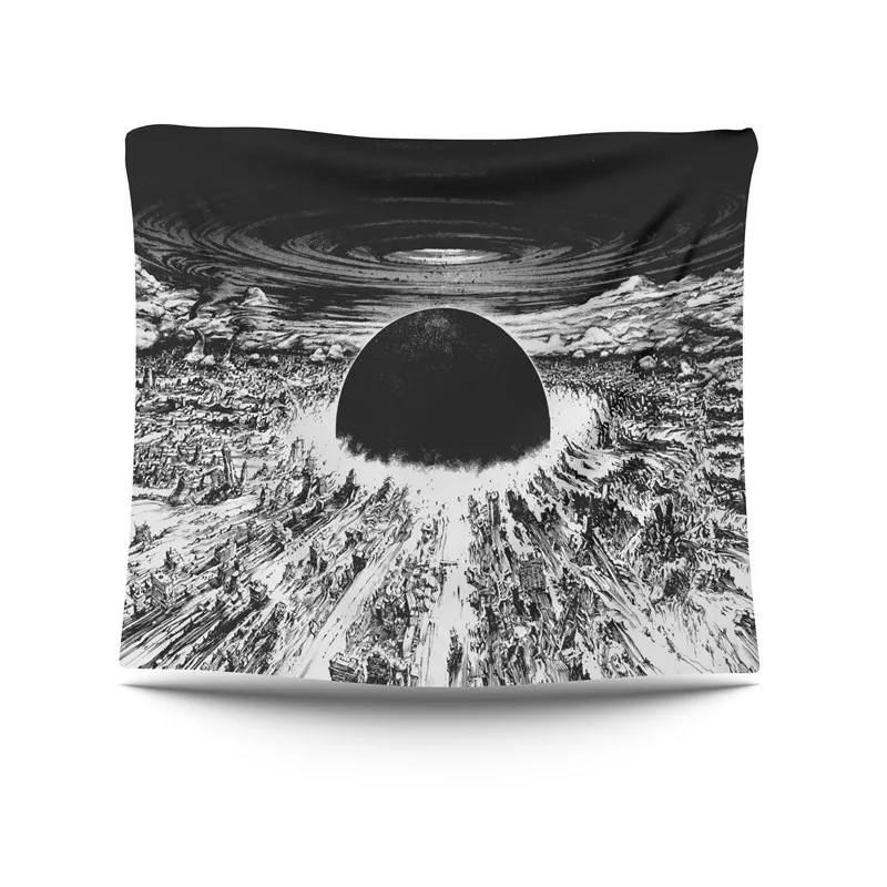 

Японский гобелен Аниме Манга Akira Cyberpunk City Explosion, настенное украшение для спальни, гостиной, декор для вечеринки