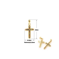 religious style cross pendant gold filled micropave gold mens womens jesus christ jewelry gifts diy making supplies accessorie
