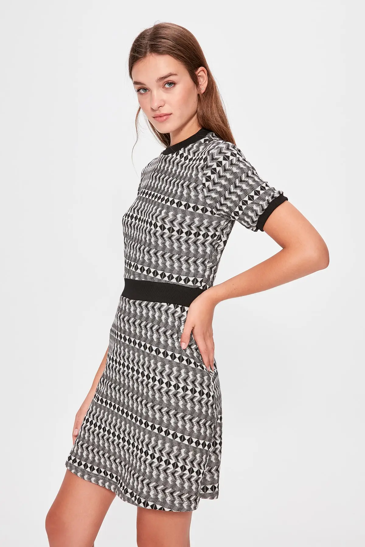 Trendyol Черное Трикотажное Платье TWOAW20EL1223|Женские платья| |