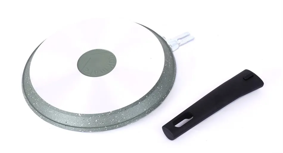 Сковорода блинная Kukmara 220 мм с антипригарным покрытием (фисташковый мрамор) со