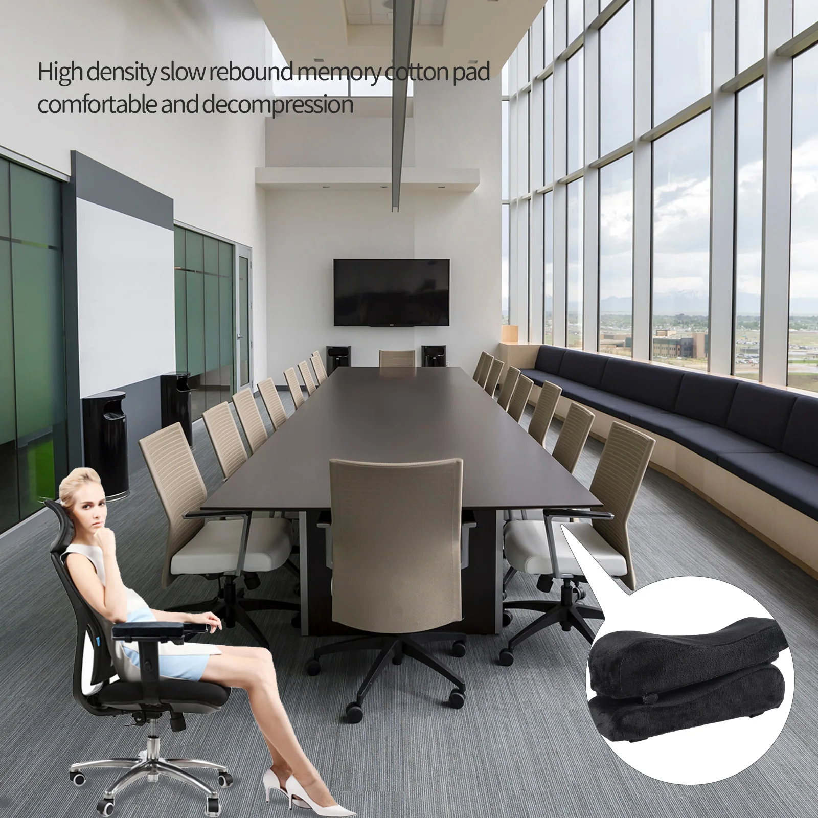 Подушки-подлокотники для сброса давления на офисное кресло 2 шт. удобные мягкие