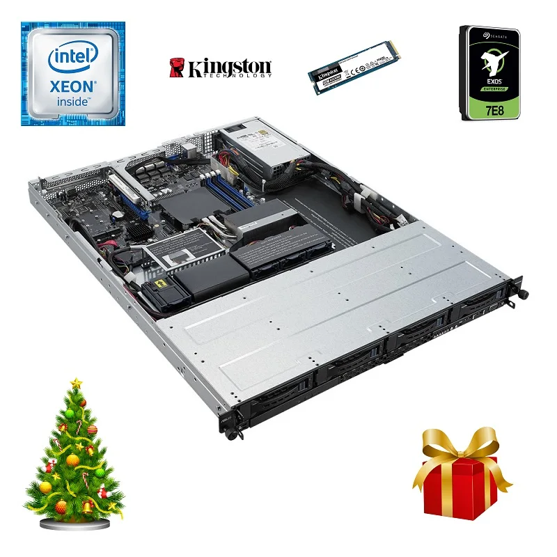 Сервер стоечный Intel XEON E-2234/DDR4_16GbECC/SSDM2_240Gb/HDD_1000Gb/RAID/GbLAN/MgmLAN/1U |