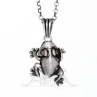 Мужской медальон из серебра 925 пробы, в виде лягушки