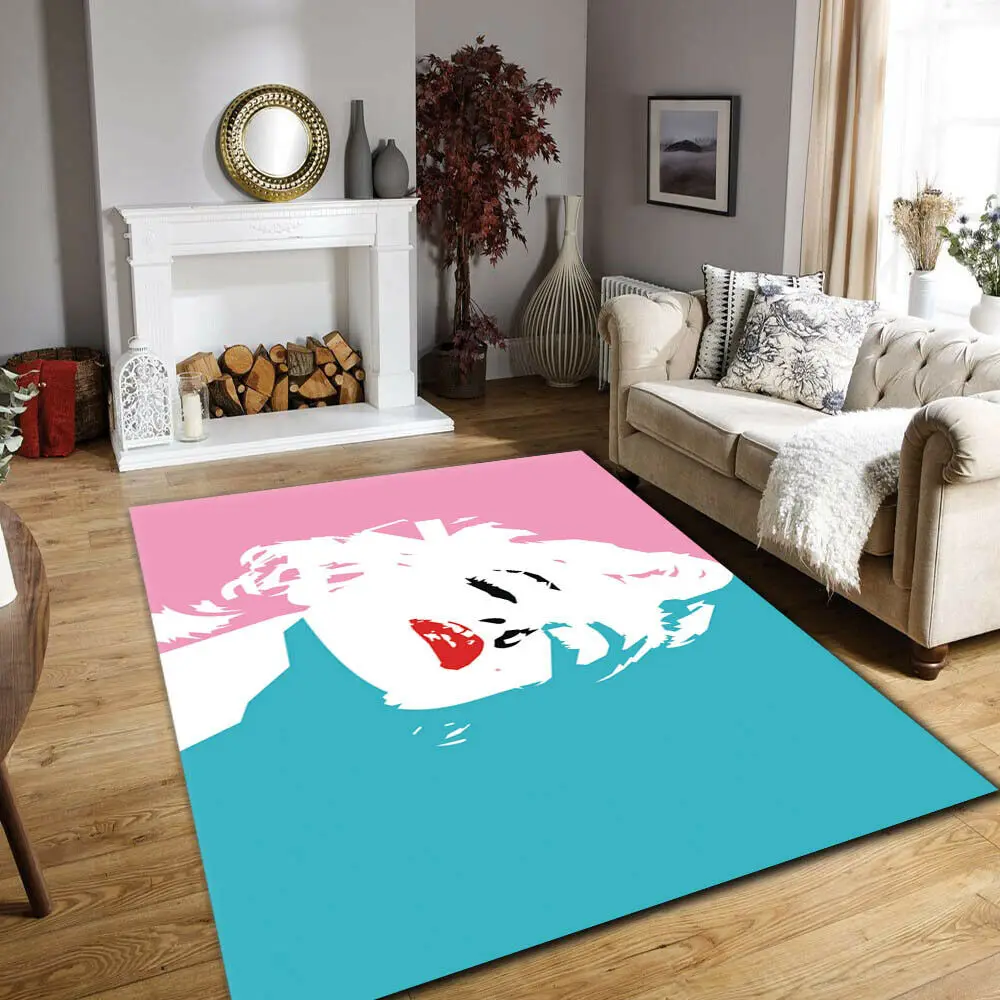 

Herms Marilyn Monroe 3 Patterned Carpet ,Non Slip Floor Carpet,Teen's Carpet,Turkish Rug