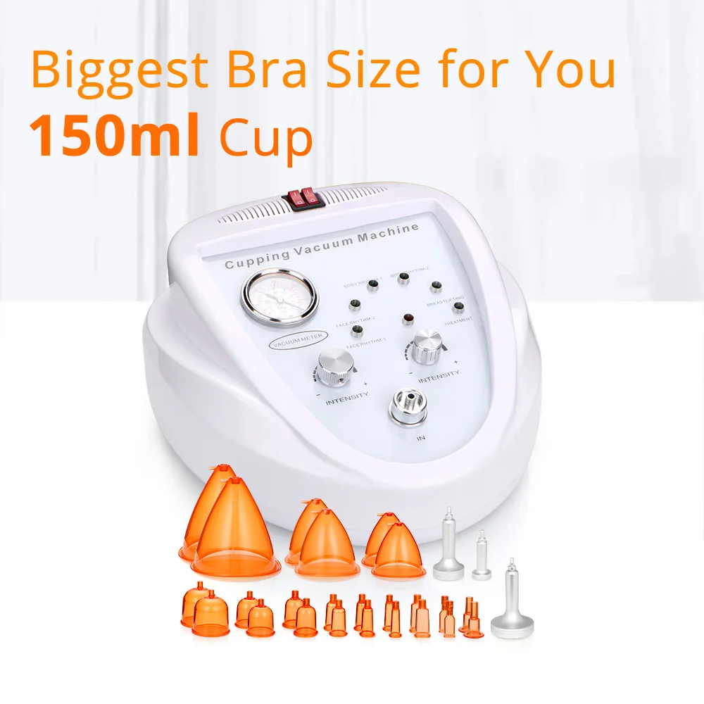 

2021 New Arrival 150ML Bigest Orange Vacuum Cup Butt Enlargement And Breast Enhance Body Shape Lymph Detox Beauty Salon Machine