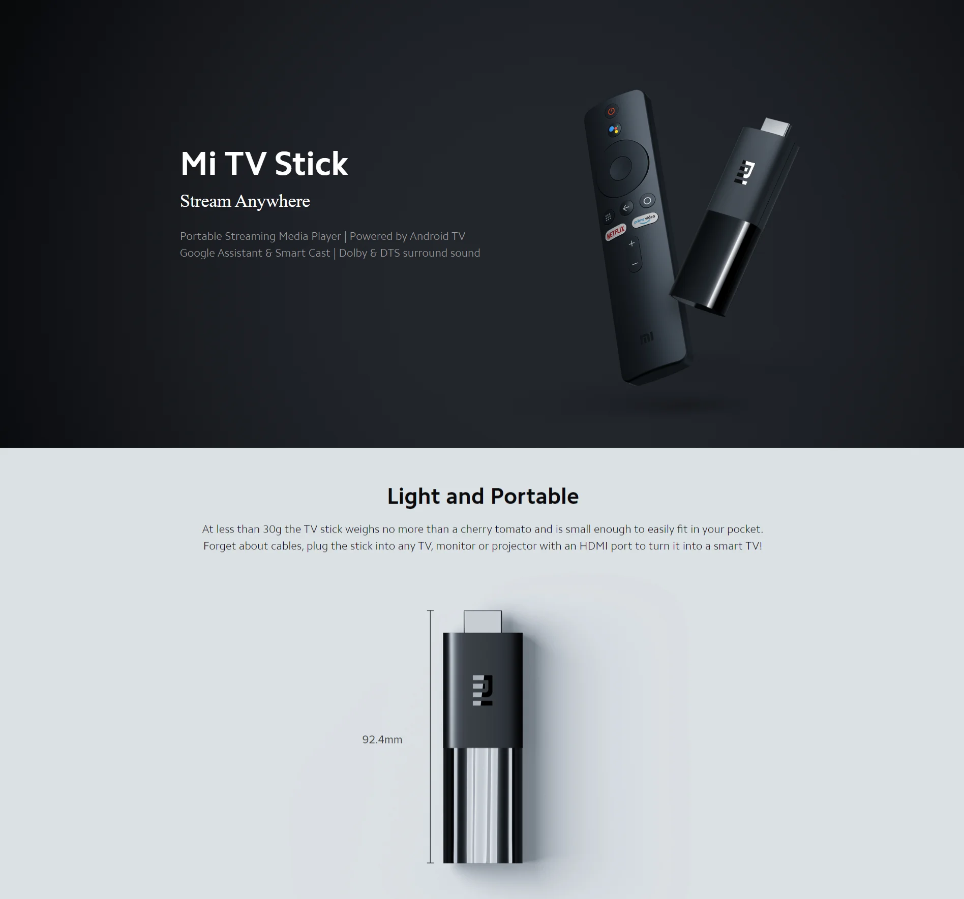 Глобальная версия Xiaomi Mi TV Stick 