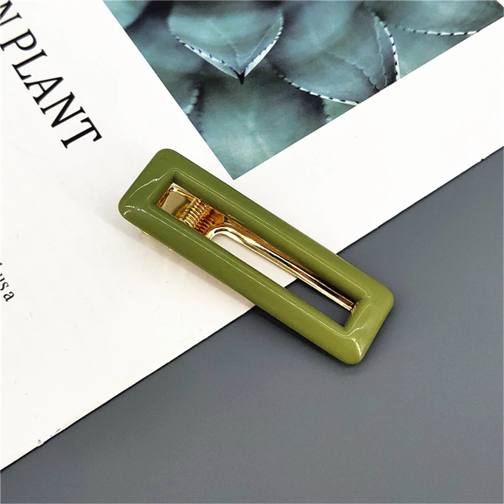 

Japanese Style Acrylic Hair Clips Geometric Hollow Duckbill Hairpins For Women Barrettes Hair Accessories Hair Styling