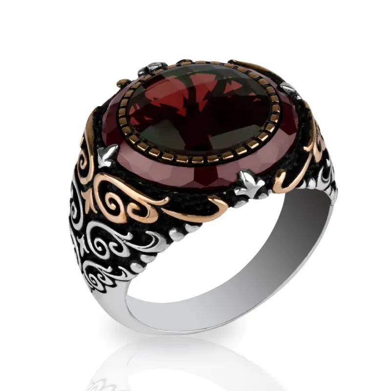 

Guaranteed High-quality 925 Sterling Silver AGATE RSTONE Ring Jewelry Made in Turkey Beautifully Crafted for men with gift