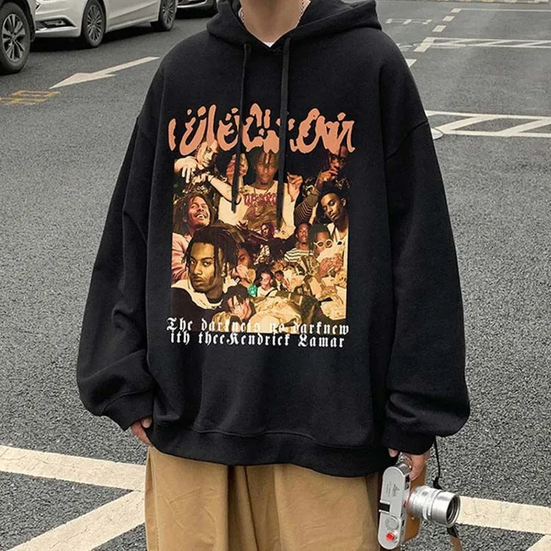 

Plus Velvet Men's Oversize Hoodie Men Pullovers Japanese Streetwear Men's Top Shirt Hip Hop Clothes Graphic Hoodies for Women