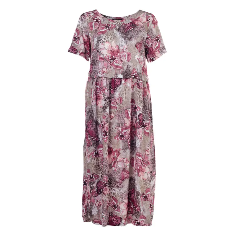 Женское платье2300365 миди летнее с принтом стильное хлопковое легкое повседневное