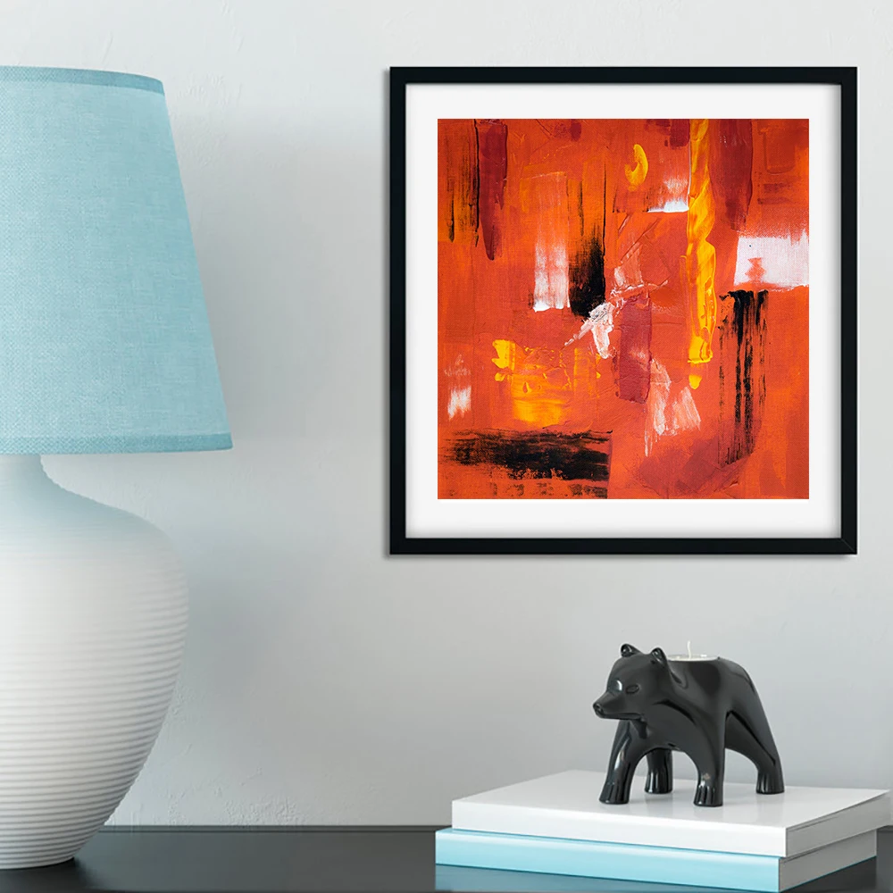 

Large size Print Oil Painting Wall painting abstract red colors Decorative Wall Art Picture For Living Room painting No Frame