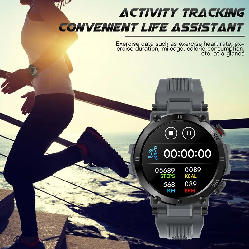 

Men Full Touch Screen Smart Watch Fashion Waterproof Sport Healthy Fitness Tracker Smartwatch for IOS Android