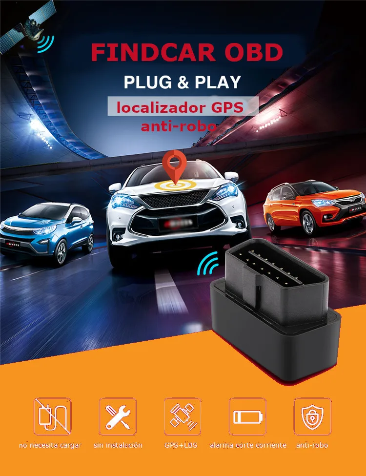 GPS-трекер findCar OBD для автомобильного OBD2-трекера без установки. Подключи и работай.