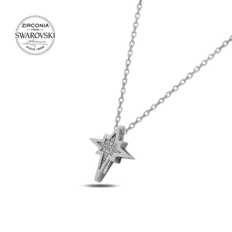 

Серебряное 925 пробы ожерелье с кубическим цирконием Swarovski North Star