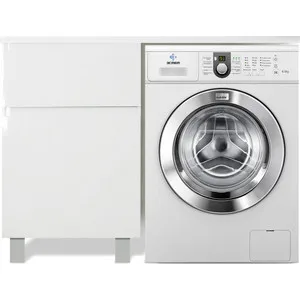 Cabinet with Estet Dallas Luxury 130L Outdoor under the washing machine white (FR-00002267) For bathroom Vanities Fixture Home Improvement |