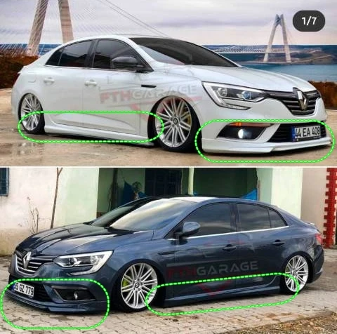 

Передний бампер для Renault Megane 4 + боковые юбки