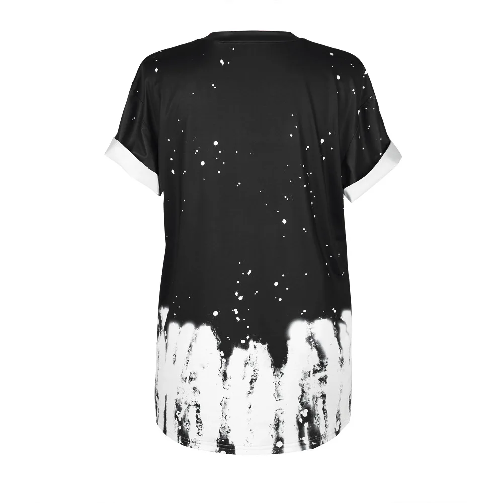 

Harajuku Lightning Punk Goth Tops Cartoon Anime Print Streetwear Ulzzang Grunge hip hop Vintage Loose chic casual women T-shirt