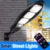 Светодиодный уличный фонарь на солнечной батарее, 300 Вт/500 Вт, лампа с пассивным ИК датчиком движения IP65, водонепроницаемый светильник для сада - изображение