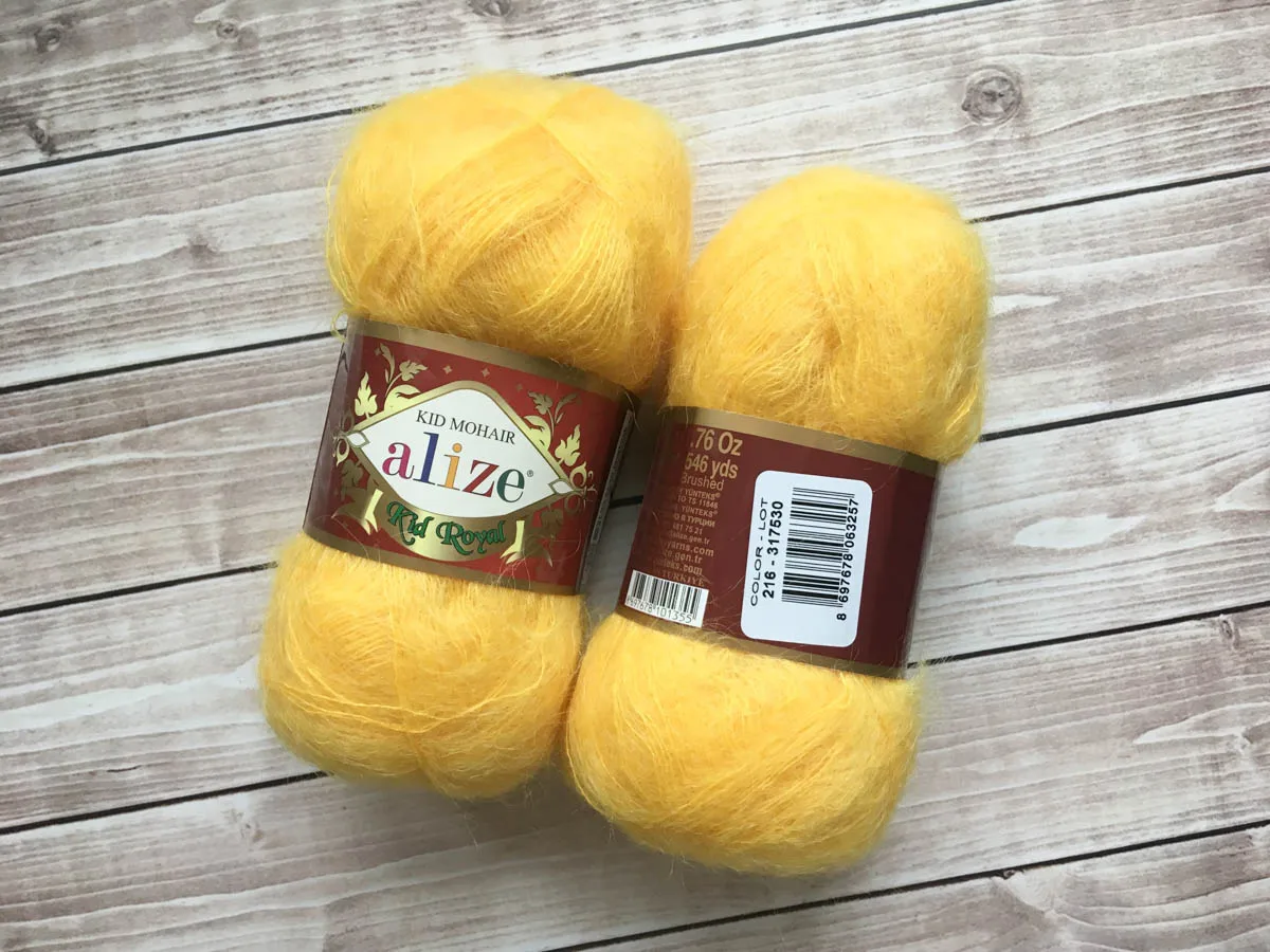 Пряжа Alize Kid Mohair 62% мохер 38% полиамид вес мотка 50 гр длина 500 м 1 МОТОК | Дом и сад