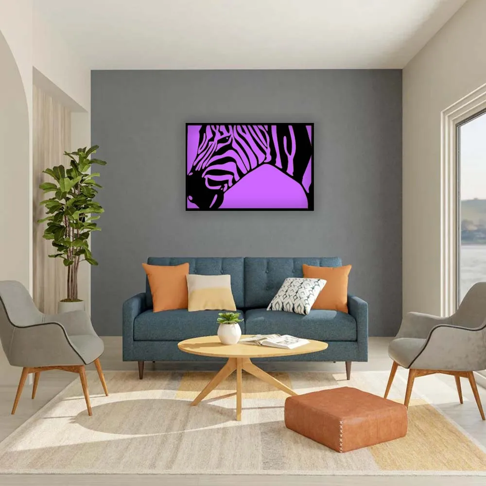 

Zebra Wooden Wall Art Safari Africa Outdoor Home Decor Plum Background
