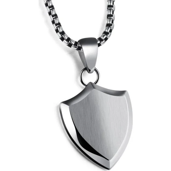 

Shield Design Steel Men's Necklace