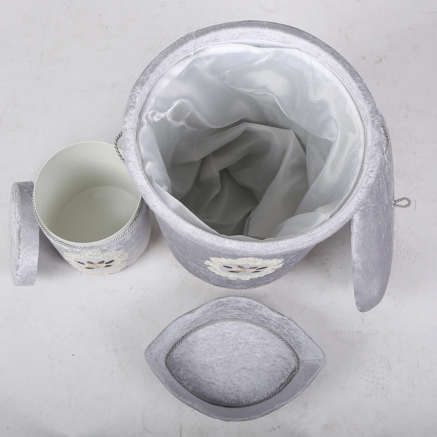 Economici Bonny Home Shems Grigio 6 Pezzi Set Di Cestini Per Biancheria E Set Di Tappetini Da Bagno Organizzatore Deposito Di Vestiti Sporchi E Tappeti Da Bagno