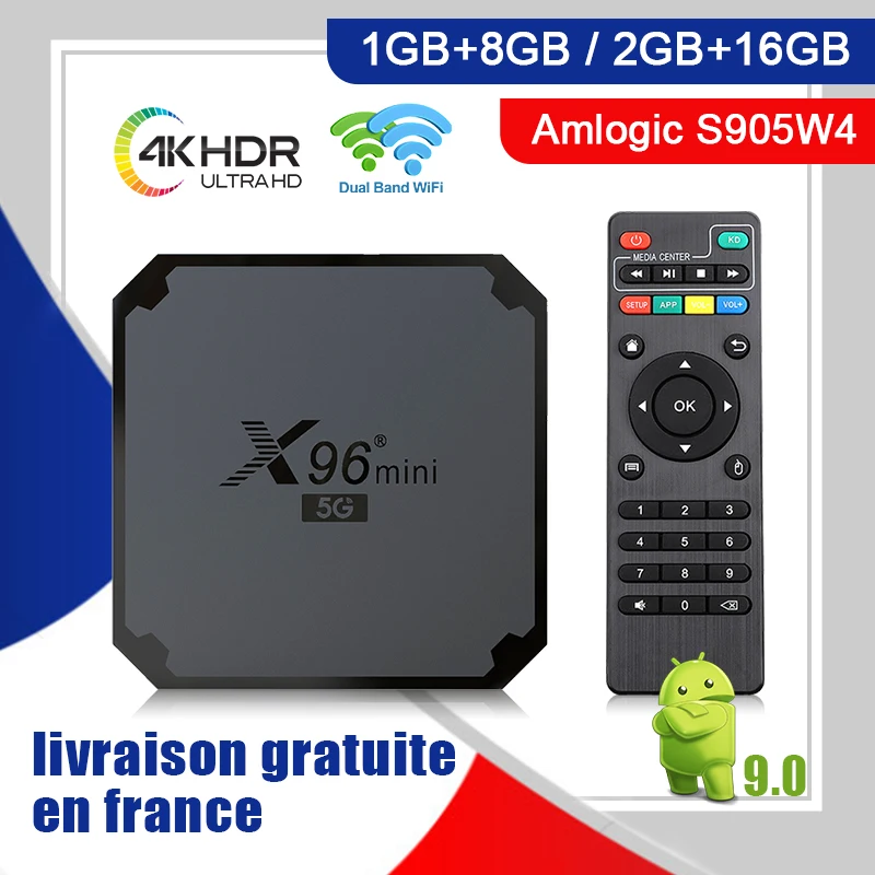 Новинка X96 мини-ТВ-приставка 5G Ip доставка из Франции Android ТВ-приставка 4k Amlogic S905W4 1