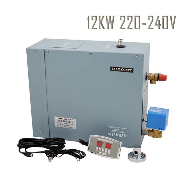 

Free Shipping 12KW 1 phase 220-240V home Steam bath room generator with automatic drain digital controller