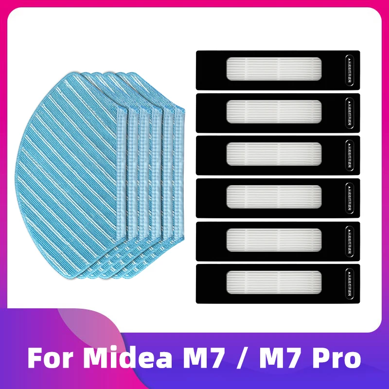 

For Midea M7 Pro I10 M71CN R20M01BM71CN Vacuum Mop Cloths Rag Hepa Filters For Cleaner Parts Replacement Sapre Accessories