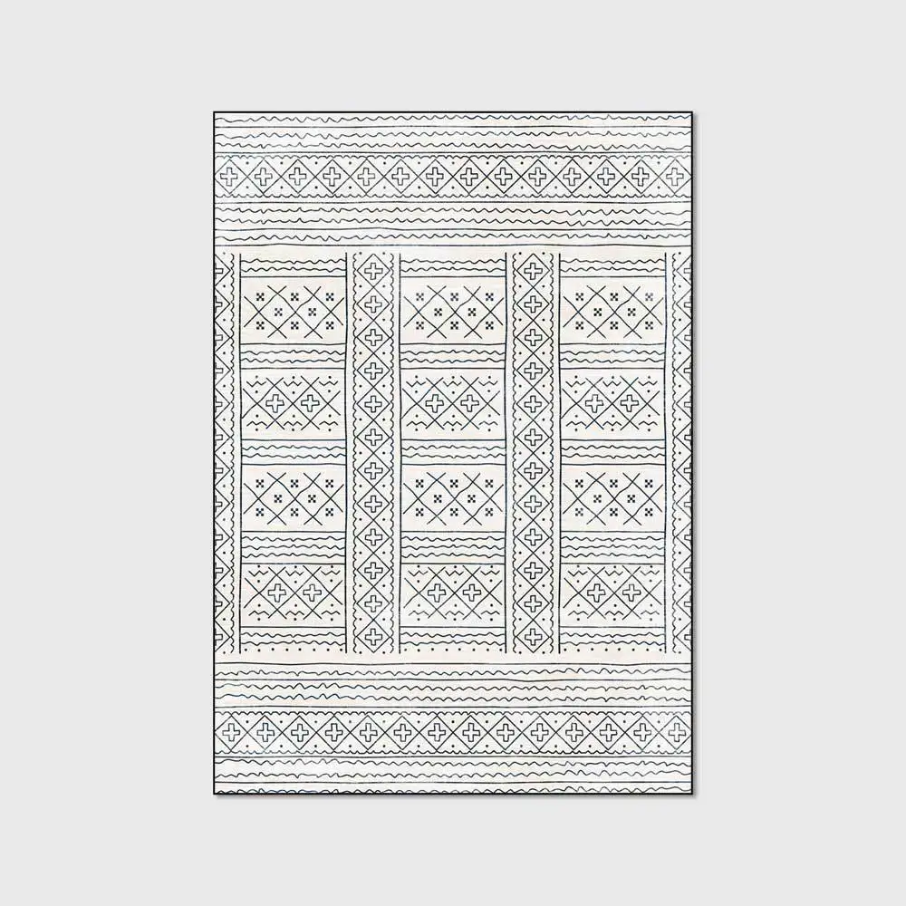 

Bohemia Geometry Style Carpets Non-Slip Carpet for Living Room Washable Absorbent Study Area Rugs Bedroom Decor 80x160cm Mat