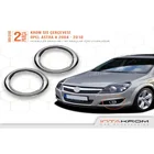 Бесплатная доставка, автомобильные аксессуары, новый стиль, высокое качество, легкий монтаж, яркий хром, 2 шт., Передняя противотуманная фара, рамка для Opel Astra H 2004-2010