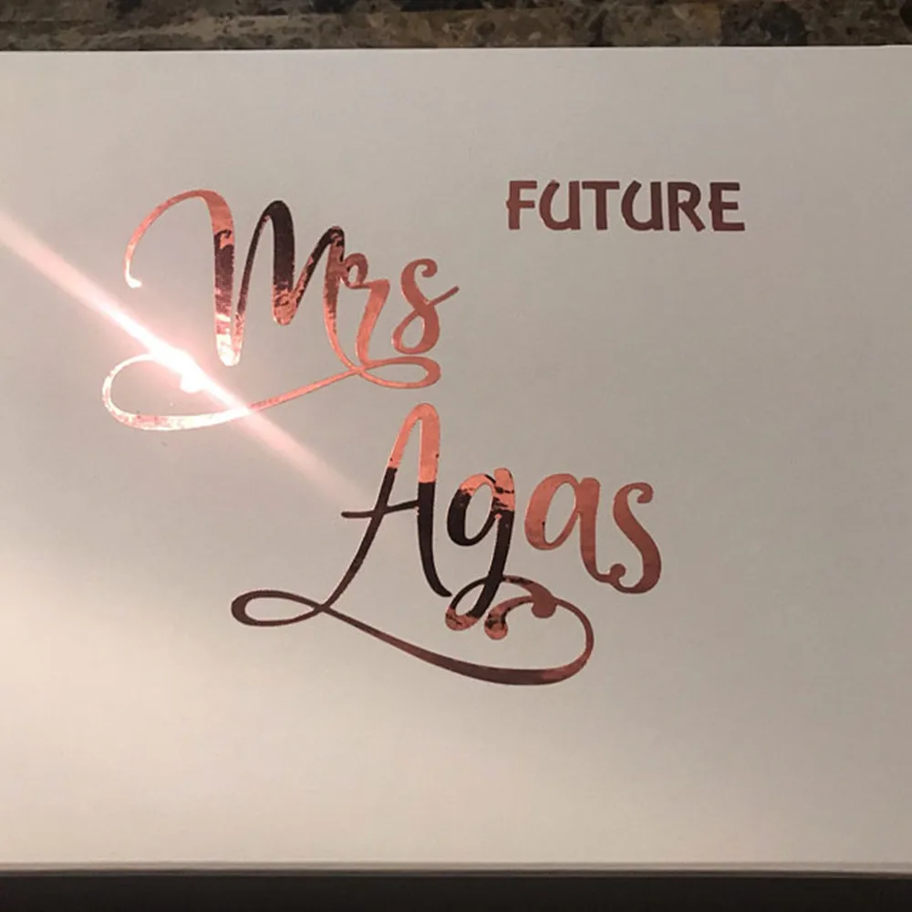 Розовое золото элегантная Свадебная подарочная коробка на заказ спасибо вы