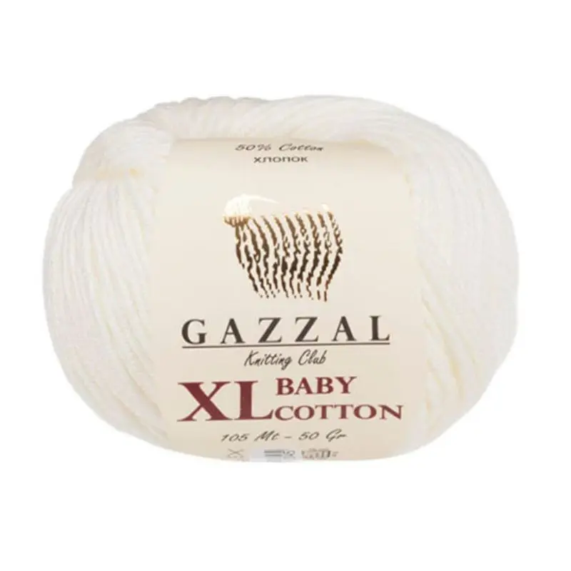 Thread 1 Pack (5 Balls) Gazzal Baby Cotton XL ( 50 Gram / 105 Meter ) Crochet Tool Kit