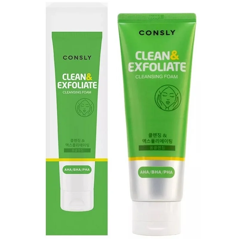 Пенка отшелушивающая с AHA BHA PHA кислотами Consly 120ml. Оригинал. Корея. Очищающее
